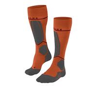 FALKE SK4 Energizing Light M Kh lana hilo funcional con compresión 1 par, Calcetines de esquí Hombre, Naranja Flash Orange 8034, 46-48