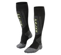 FALKE SK5 Expert M Kh seda hilo funcional finos cálidos 1 par, Calcetines de esquí Hombre, Negro Black-Lightning 3171, 46-48