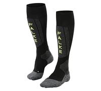 FALKE SK5 Expert M Kh seda hilo funcional finos cálidos 1 par, Calcetines de esquí Hombre, Negro Black-Lightning 3171, 46-48