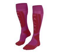 FALKE SK5 Expert W Kh seda hilo funcional finos cálidos 1 par, Calcetines de esquí Mujer, Morado Lipstick Pink 8528 Trend, 39-40