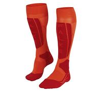 FALKE SK5 Expert W Kh seda hilo funcional finos cálidos 1 par, Calcetines de esquí Mujer, Naranja Flash Orange 8034, 41-42