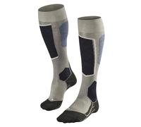 FALKE SK6 Pro W Kh lana hilo funcional finos cálidos 1 par, Calcetines de esquí Mujer, Gris Mid Grey Melange 3539, 35-36