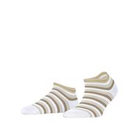 FALKE Smart Stripe W Sn algodón lisos 1 par, Calcetines cortos Mujer, Blanco White 2000, 35-38