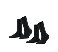 FALKE Softmerino Multipack W So lana algodón lisos 2 pares, Calcetines Mujer, Gris Anthracite Melange 3089, 37-38