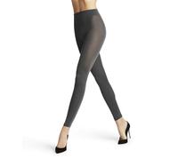 FALKE Softmerino W Le Lana algodón Lisos 1 Pieza, Leggings Mujer, Gris Flanell 3210, 38-40