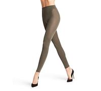 FALKE Softmerino W Le lana algodón lisos 1 pieza, Leggings Mujer, Verde Military 7826, 38-40