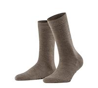 FALKE Softmerino W So lana algodón lisos 1 par, Calcetines Mujer, Marrón Pebble 5810, 41-42