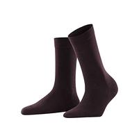 FALKE Softmerino W So lana algodón lisos 1 par, Calcetines Mujer, Rojo Barolo 8596, 39-40