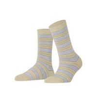 FALKE Stripe Uniform W So algodón estampados 1 par, Calcetines Mujer, Beis Cream 4011, 39-42