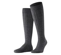 FALKE Teppich Im Schuh M Kh lana lisos 1 par, Calcetines largos Hombre, Gris Dark Grey 3070, 41-42