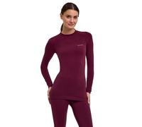 FALKE Thermozone Backpack-Ready Mujer Camiseta de Manga Larga Wool-Tech Barolo (8526), XL