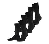 FALKE Tiago Multipack M So algodón fil d'Écosse sostenible lisos 3 pares, Calcetines Hombre, Gris Anthracite Melange 3095, 43-44