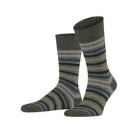 FALKE Tinted Stripe M So lana algodón estampados 1 par, Calcetines Hombre, Azul Smoke Blue 6333, 43-46