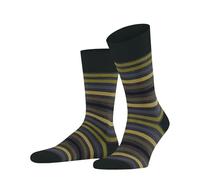 FALKE Tinted Stripe M So lana algodón estampados 1 par, Calcetines Hombre, Gris Steel Melange 3205, 43-46