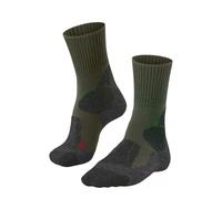 Falke TK1 Adventure M SO lana hilo funcional anti-ampollas gruesa 1 par, Calcetines para correr Hombre, Verde (Olive 7830), 46-48