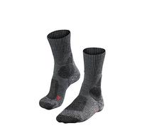 FALKE TK1 Adventure M So lana hilo funcional antiampollas gruesos 1 par, Calcetines para senderismo Hombre, Gris Asphalt Melange 3180, 39-41