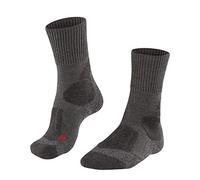 Falke TK1 Adventure M SO lana hilo funcional anti-ampollas gruesa 1 par, Calcetines para correr Hombre, Gris Asphalt Melange 3180, 44-45