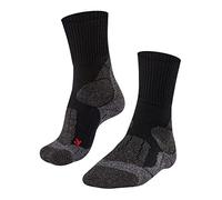FALKE TK1 Adventure W So lana hilo funcional antiampollas gruesos 1 par, Calcetines para senderismo Mujer, Negro Black-Mix 3010, 39-40