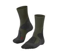 FALKE TK1 Adventure W So lana hilo funcional antiampollas gruesos 1 par, Calcetines para senderismo Mujer, Verde Olive 7830, 37-38