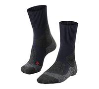 FALKE TK1 Adventure W So lana hilo funcional antiampollas gruesos 1 par, Calcetines para senderismo Mujer, Azul Marine 6120, 37-38