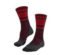 FALKE TK2 Explore Compression W So lana hilo funcional antiampollas gruesos 1 par, Calcetines para senderismo Mujer, Rojo Fuego-Black 8078, 39-40