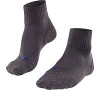 FALKE TK2 Explore Cool Short M Sso lyocell hilo funcional antiampollas gruesos, Calcetines para senderismo Hombre, Gris Asphalt Melange 3180, 39-41