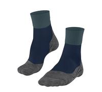 FALKE TK2 Explore Cool Short M SSO lyocell hilo funcional anti-ampollas gruesa 1 par, Calcetines para correr Hombre, Verde Peacock 7373, 39-41