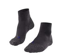 FALKE TK2 Explore Cool Short W Sso lyocell hilo funcional antiampollas gruesos 1 par, Calcetines para senderismo Mujer, Gris Asphalt Melange 3180, 37-38