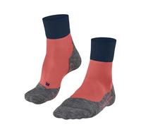 FALKE TK2 Explore Cool Short W Sso lyocell hilo funcional antiampollas gruesos 1 par, Calcetines para senderismo Mujer, Naranja Coral 8017, 37-38