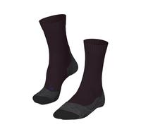 FALKE TK2 Explore Cool W So lyocell hilo funcional antiampollas gruesos 1 par, Calcetines para senderismo Mujer, Rojo Barolo 8526, 37-38