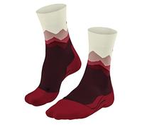 FALKE TK2 Explore Crest W So lana hilo funcional antiampollas gruesos 1 par, Calcetines para senderismo Mujer, Rojo Merlot 8117, 37-38
