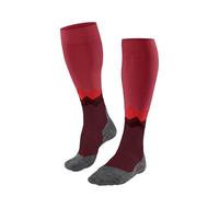 FALKE TK2 Explore Long W Kh lana hilo funcional antiampollas gruesos 1 par, Calcetines para senderismo Mujer, Rojo Ruby 8830, 37-38