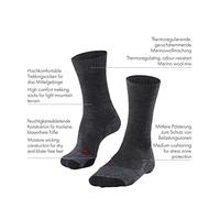 FALKE TK2 Explore M So lana hilo funcional antiampollas gruesos 1 par, Calcetines para senderismo Hombre, Rojo Big Red 8178, 42-43