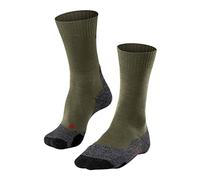 FALKE TK2 Explore M So lana hilo funcional antiampollas gruesos 1 par, Calcetines para senderismo Hombre, Verde Olive 7830-O, 39-41