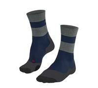 FALKE TK2 Explore M So lana hilo funcional antiampollas gruesos, Calcetines para senderismo Hombre, Azul Blue Pond 6598 Stripe, 42-43