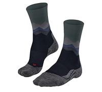 FALKE TK2 Explore M So lana hilo funcional antiampollas gruesos, Calcetines para senderismo Hombre, Azul Marine 6122 Crest-O, 42-43
