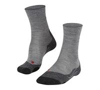 FALKE TK2 Explore Melange M So lana hilo funcional antiampollas gruesos 1 par, Calcetines para senderismo Hombre, Gris Mid Grey Melange 3530, 39-41