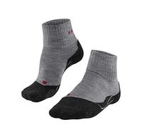 FALKE TK2 Explore Short M Sso lana hilo funcional antiampollas gruesos 1 par, Calcetines para senderismo Hombre, Gris Light Grey 3403, 46-48