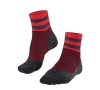 FALKE TK2 Explore Short M Sso lana hilo funcional antiampollas gruesos 1 par, Calcetines para senderismo Hombre, Rojo Fuego-Black 8078, 44-45