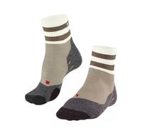 FALKE TK2 Explore Short Stripe M Sso lana hilo funcional antiampollas gruesos 1 par, Calcetines para senderismo Hombre, Beis Beige Melange 4043, 42-43
