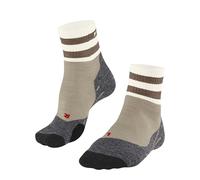 FALKE TK2 Explore Short W Sso lana hilo funcional antiampollas gruesos 1 par, Calcetines para senderismo Mujer, Beis Beige Melange 4043, 35-36