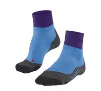 FALKE TK2 Explore Short W Sso lana hilo funcional antiampollas gruesos 1 par, Calcetines para senderismo Mujer, Azul Blue Note 6545, 37-38