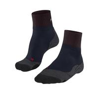FALKE TK2 Explore Short W Sso lana hilo funcional antiampollas gruesos 1 par, Calcetines para senderismo Mujer, Rojo Barolo 8526, 37-38