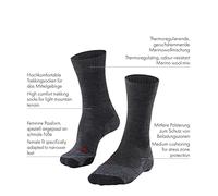 FALKE TK2 Explore W So lana hilo funcional antiampollas gruesos 1 par, Calcetines para senderismo Mujer, Rojo Big Red 8178, 37-38