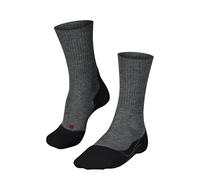 FALKE TK2 Explore Wool M So lana hilo funcional antiampollas gruesos 1 par, Calcetines para senderismo Hombre, Gris Black 3020, 46-48