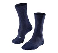 FALKE TK2 Explore Wool M So lana hilo funcional antiampollas gruesos 1 par, Calcetines para senderismo Hombre, Azul Jeans 6670, 44-45