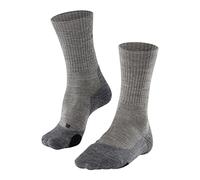 FALKE TK2 Explore Wool M So lana hilo funcional antiampollas gruesos 1 par, Calcetines para senderismo Hombre, Beis Kitt Mouline 4310, 42-43