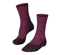 FALKE TK2 Explore Wool Mujer Calcetines Trekking gran comodidad para terrenos de montaña ligeros burgundy (8593), 41-42