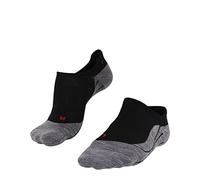FALKE TK5 Wander Invisible W In lana algodón hilo funcional antiampollas finos 1 par, Calcetines para senderismo Mujer, Negro Black-Mix 3010, 41-42