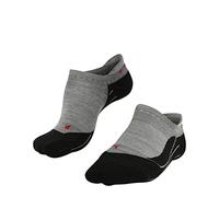 FALKE TK5 Wander Invisible W In lana algodón hilo funcional antiampollas finos 1 par, Calcetines para senderismo Mujer, Gris Light Grey 3403, 39-40